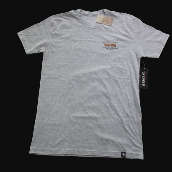 Troll Co. Men's Short Sleeve Retro Knuckle Buster Graphic T-Shirt Nickel Heather - Picture 2 of 3